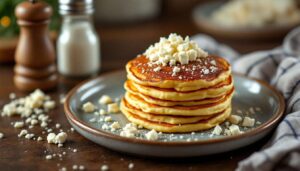 Biorę serek wiejski i 2 jajka. Moment później mam górę białkowych placuszków