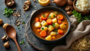 Rączka gotuje pyszny i tani kapuśniak z prażuchami. Nie ma nic bardziej rozgrzewającego w chłody