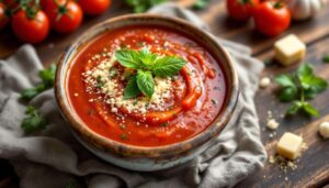 Zupa krem z pieczonych pomidorów: 4 składniki i 20 minut. Lepsza niż z kartonu