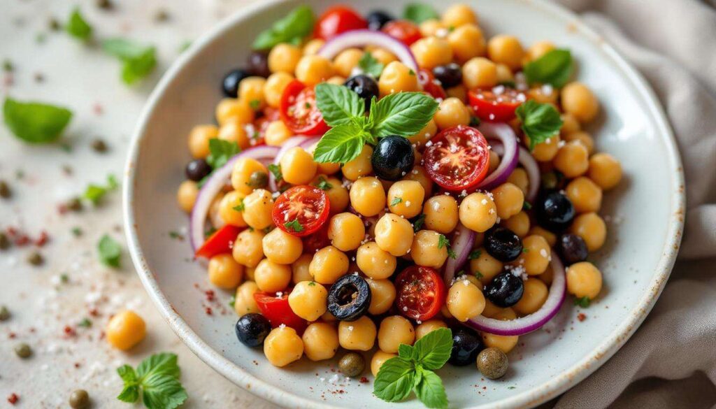 Ta postna sałatka z ciecierzycy sytuje lepiej niż schabowy. Gotowa w 10 minut z puszki