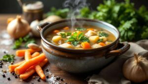 Kolagenowy bulion gotuję za grosze z przepisu babci Zosi. Wychodzi bogaty i mięsny w smaku, lecz nie ciężki