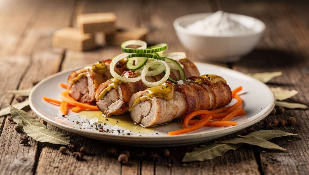 Roladki wieprzowe z farszem aromatyczniejsze od kotletów. Plasterki zmieniają wszystko