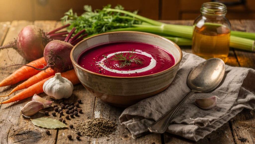 Zupa z buraków - przepis na domową, aromatyczną i pełną barwy zupę jak u babci!