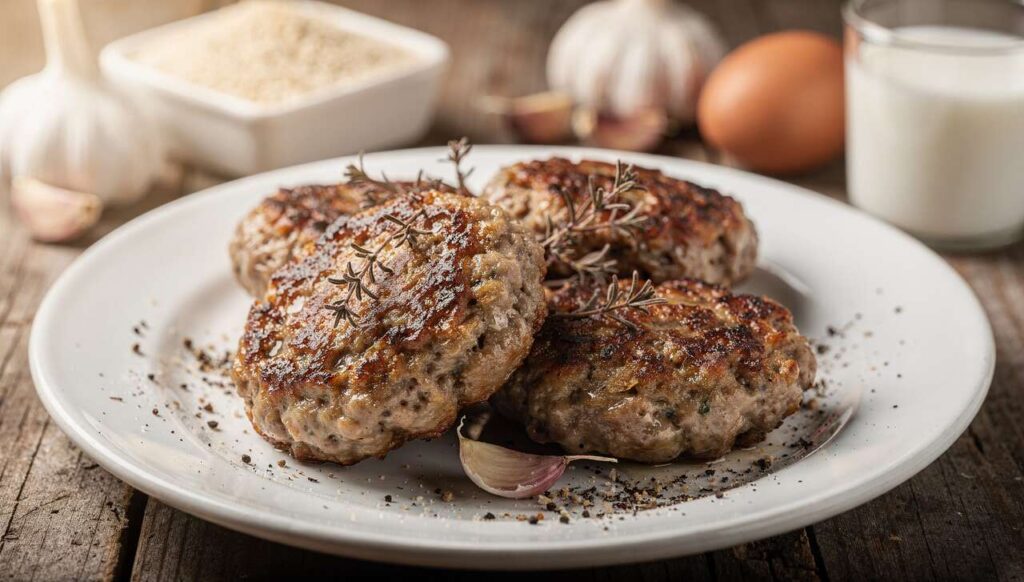 Wciskam w mięsną masę, smażę jak zwykłe kotlety mielone. Są aksamitne i soczyste w środku