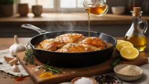 Pyszny obiad na sobotę. Podajemy przepis, Ty gotujesz. Aromatyczny kurczak z patelni