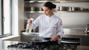 Dlaczego doświadczone kucharki spryskują patelnię octem przed smażeniem: stara sztuczka kuchenna